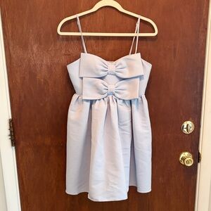 SACHIN & BABI SLOANE TAFFETA DOUBLE-BOW PLEATED MINI DRESS